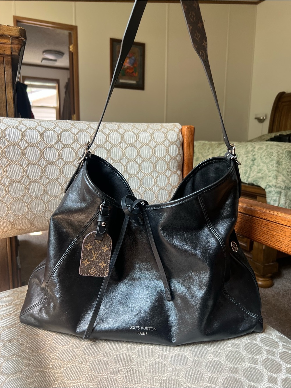 Black Leather Shoulder Bag